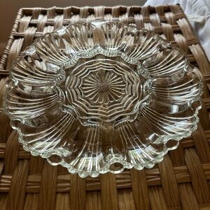 Vintage Anchor Hocking Indiana Clear Glass Egg Platter